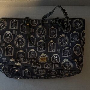 Dooney & Bourke Black and Gray Tote Bag haunted mansion Disney